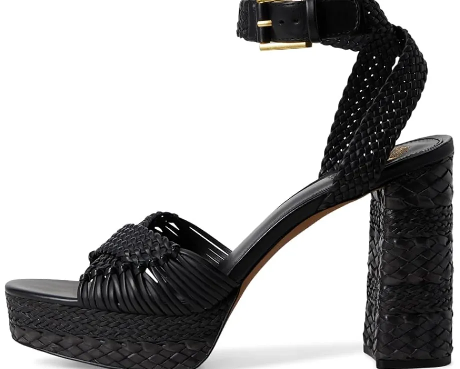 Vince Camuto Pessa Woven Platform Sandals Black