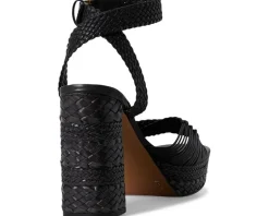 Vince Camuto Pessa Woven Platform Sandals Black