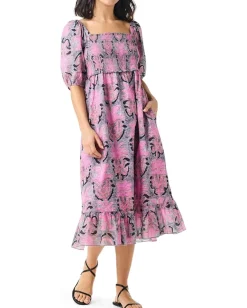 NIC+ZOE Petal Patch Dress Pink Multi Hot