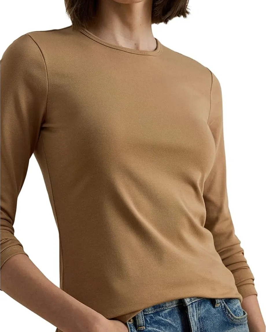 Women Lauren Ralph Lauren Petite Cotton Long-Sleeve Shirt