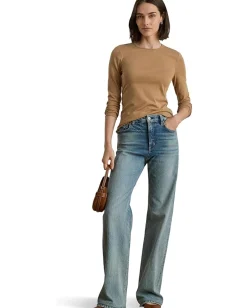 Women Lauren Ralph Lauren Petite Cotton Long-Sleeve Shirt