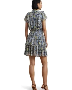 Women Lauren Ralph Lauren Petite Devany Short Sleeve Day Dress