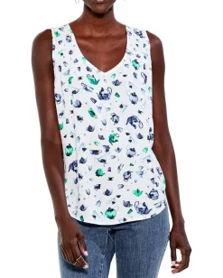 NIC+ZOE Petite Garden Party Tank Green Multi Outlet