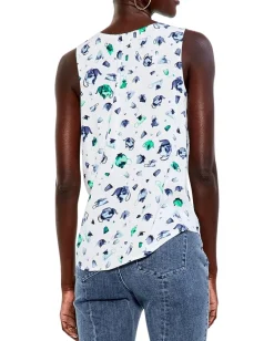 NIC+ZOE Petite Garden Party Tank Green Multi Outlet