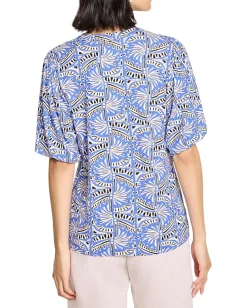 NIC+ZOE Petite Ocean Jewel Top Blue Multi Best