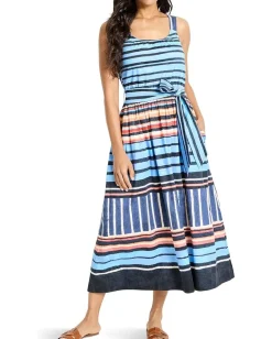 NIC+ZOE Petite Painted Peninsula Sophie Dress Blue Multi Outlet