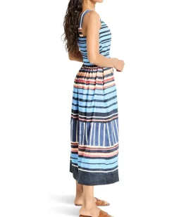 NIC+ZOE Petite Painted Peninsula Sophie Dress Blue Multi Outlet