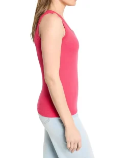 NIC+ZOE Petite Perfect Knit Rib Scoop Tank Daiquiri Clearance