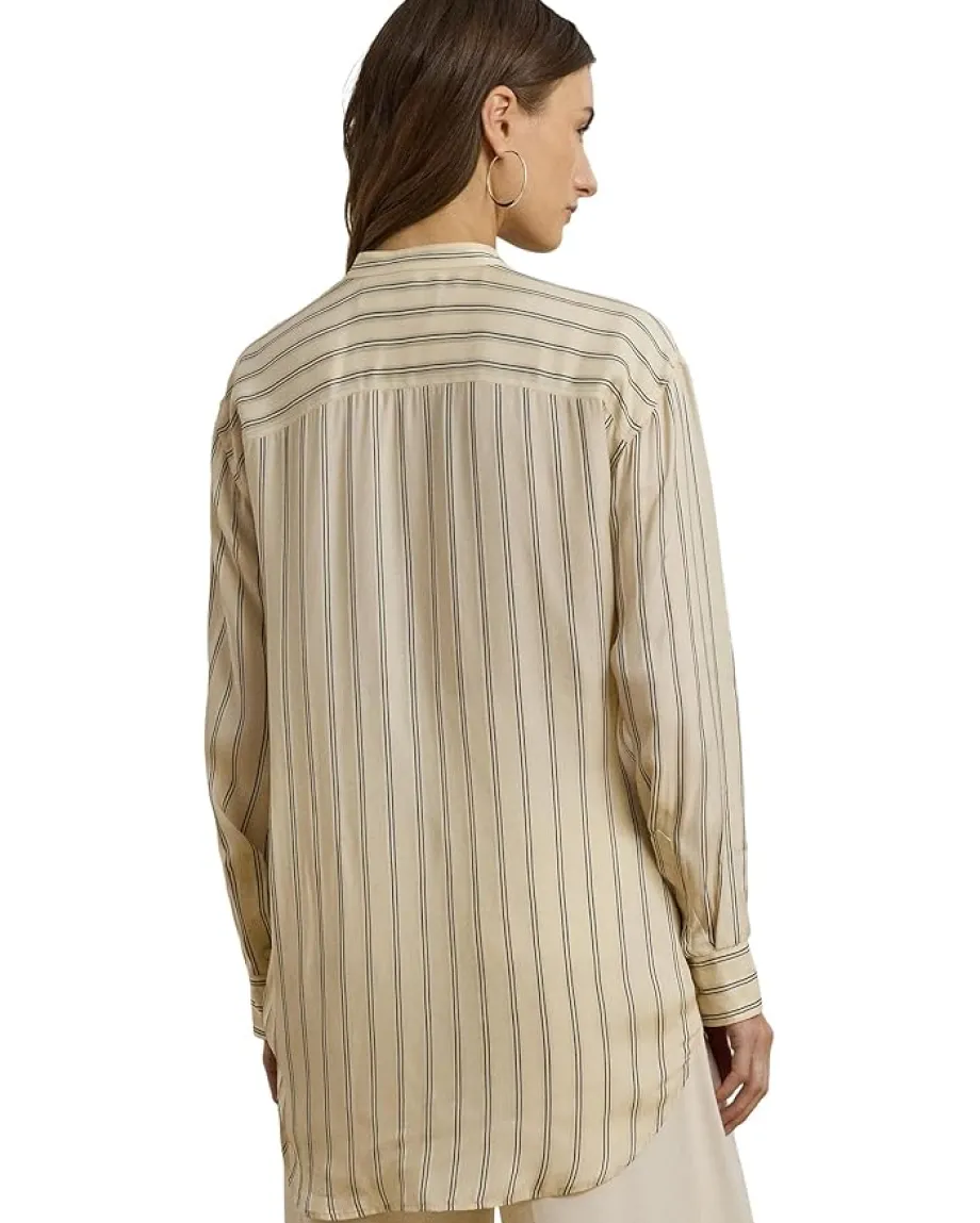 Women Lauren Ralph Lauren Petite Striped Jacquard Tunic Shirt