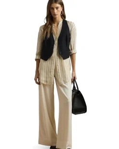 Women Lauren Ralph Lauren Petite Striped Jacquard Tunic Shirt