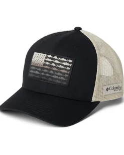 Women Columbia PFG Fish Flag Mesh Snap Back