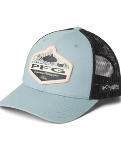 Columbia PFG Mesh Ball Cap Crushed Blue/Shark/W Baja Badge Sale