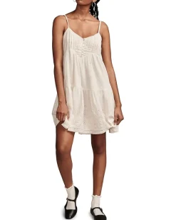 Lucky Brand Pintuck Bodice Tiered Mini Whisper White Online