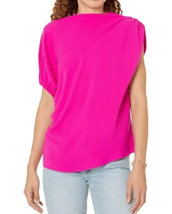 Trina Turk Pixie Shoulder Top Sunset Pink Hot