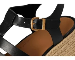 FitFlop PLATFFORMS Espadrille Leather Fisherman Wedge Sandals Black Online