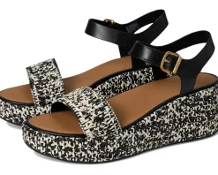 Women FitFlop Platfforms Woven Wedge Ankle-Strap Sandals