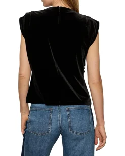 Sanctuary Pleated Sleeveless Top Black Hot