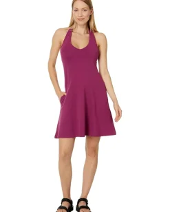 Toad&Co Plumeria Halter Sleeveless Dress Boysenberry Texture Hot