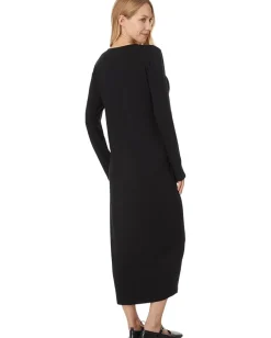 Eileen Fisher Plus Size Full Length Oval Dress Black Outlet