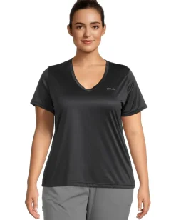Women Columbia Plus Size Hike™ Short Sleeve V-Neck