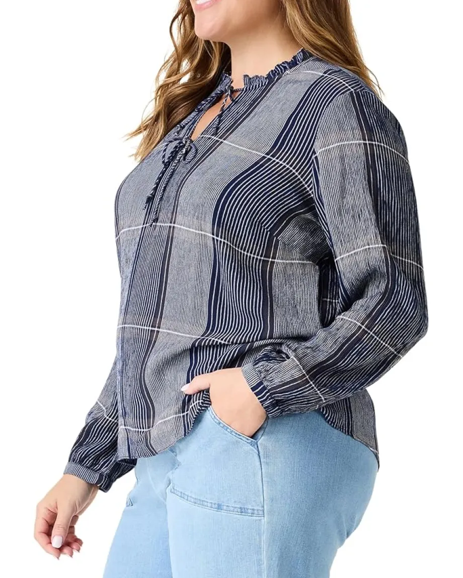 Women NIC+ZOE Plus Size Line It Up Top