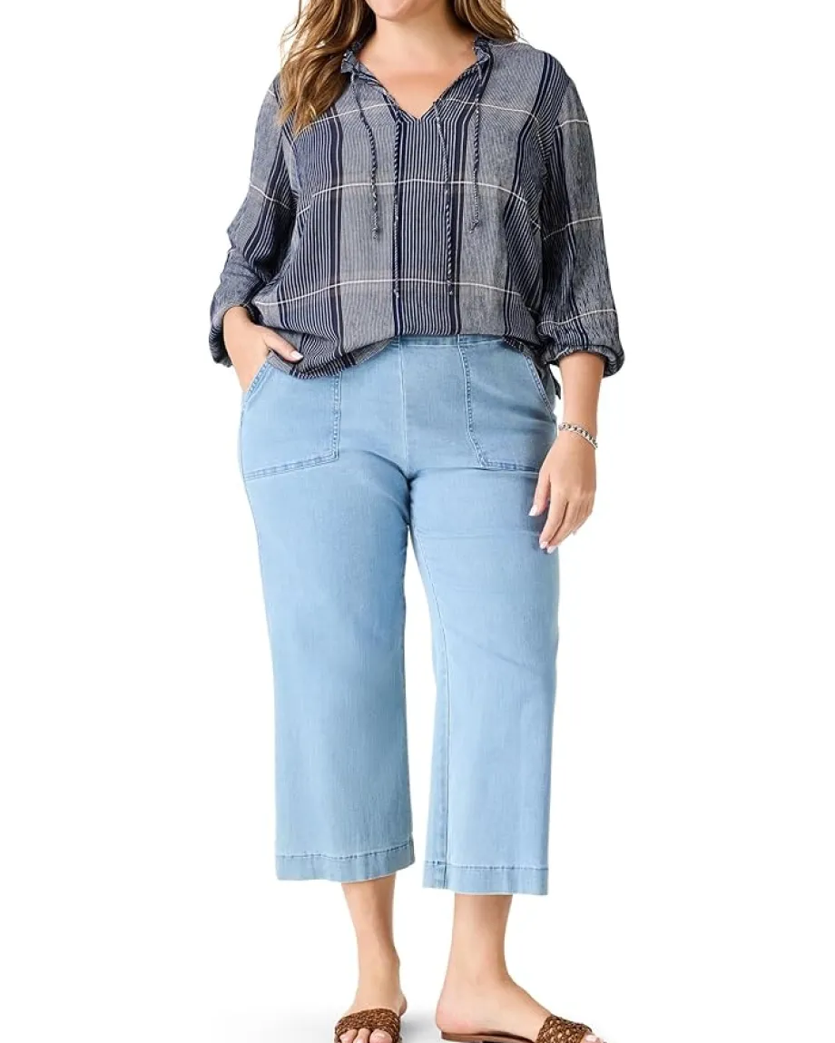 Women NIC+ZOE Plus Size Line It Up Top