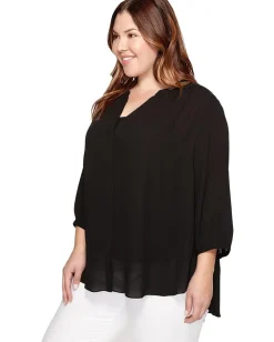Women NYDJ Plus Size Pintuck Blouse