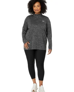 Under Armour Plus Size Tech 1/4 Zip Twist Black/White Sale