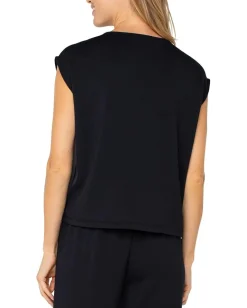 Women Liverpool Los Angeles Plush Comfort Knit Dolman Sleeve V-Neck Top