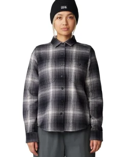 Mountain Hardwear Plusher™ Long Sleeve Shirt Black Ombre Buffalo Check Clearance