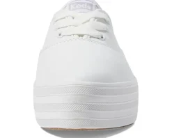Keds Point Lace Up White Leather New