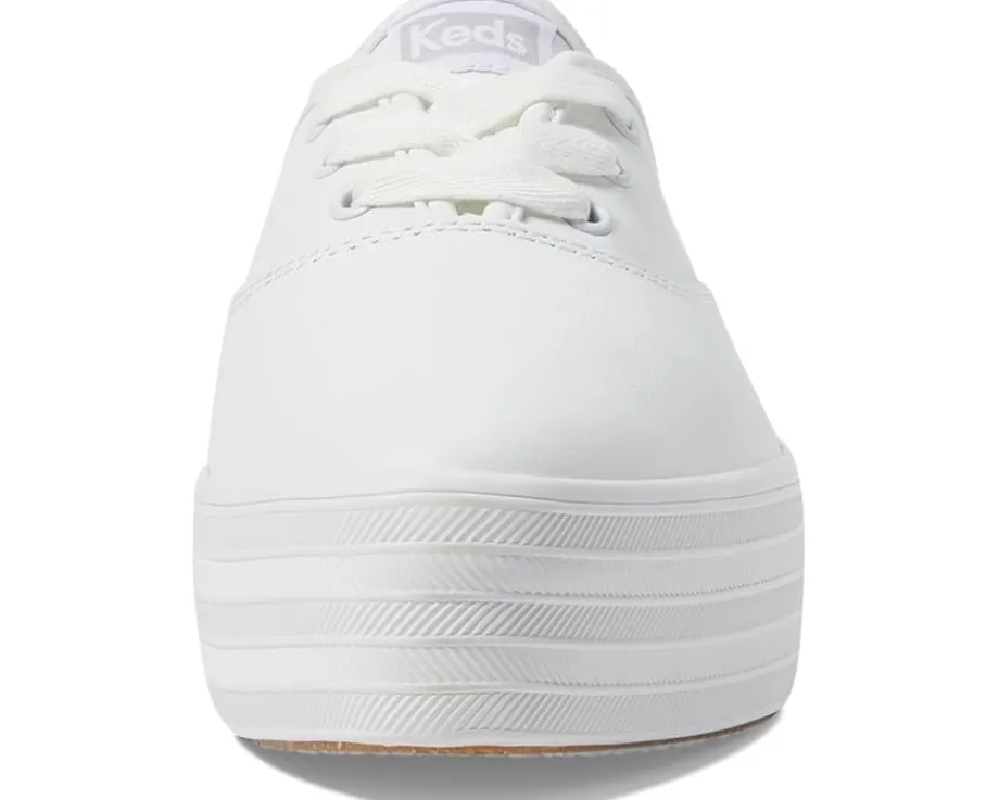 Keds Point Lace Up White Leather New