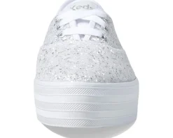 Keds Point Lace Up White Glitter Best