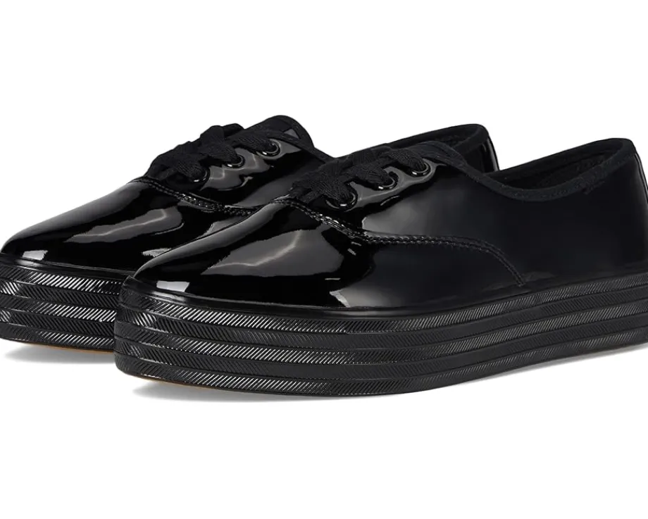 Keds Point Lace Up Black/Black Patent Leather Best