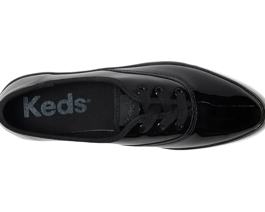 Keds Point Lace Up Black/Black Patent Leather Best