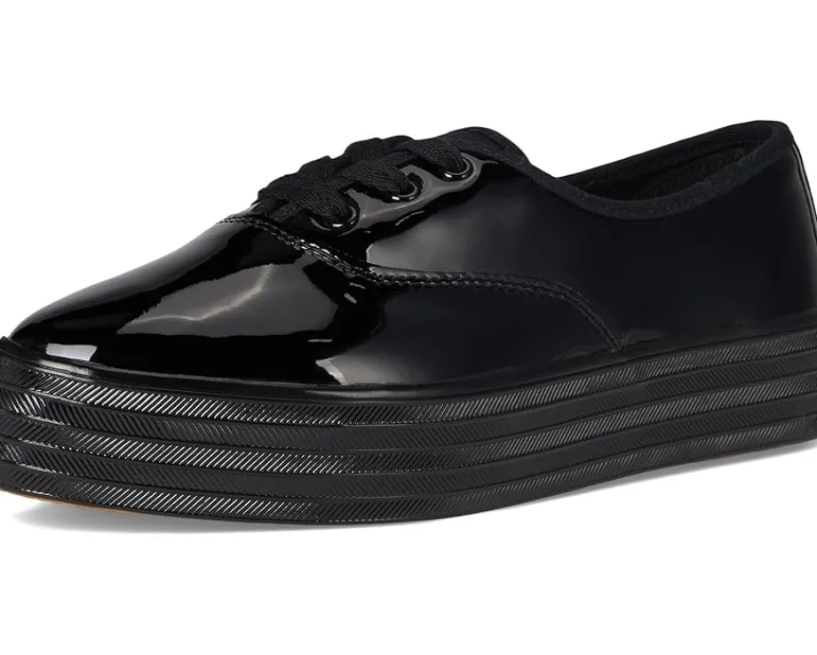 Keds Point Lace Up Black/Black Patent Leather Best