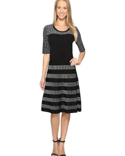 Women Calvin Klein Pointelle Fit and Flare Dress