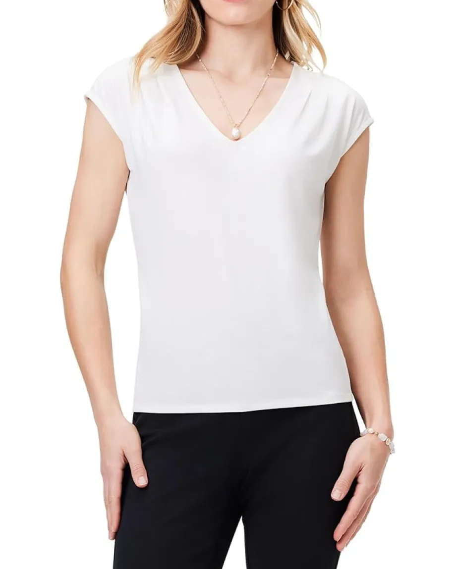 NIC+ZOE Polished Jersey Everyday Layer Classic Cream Best