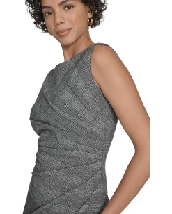 Calvin Klein Ponte Starburst Sheath Black/Grey/Cream Hot