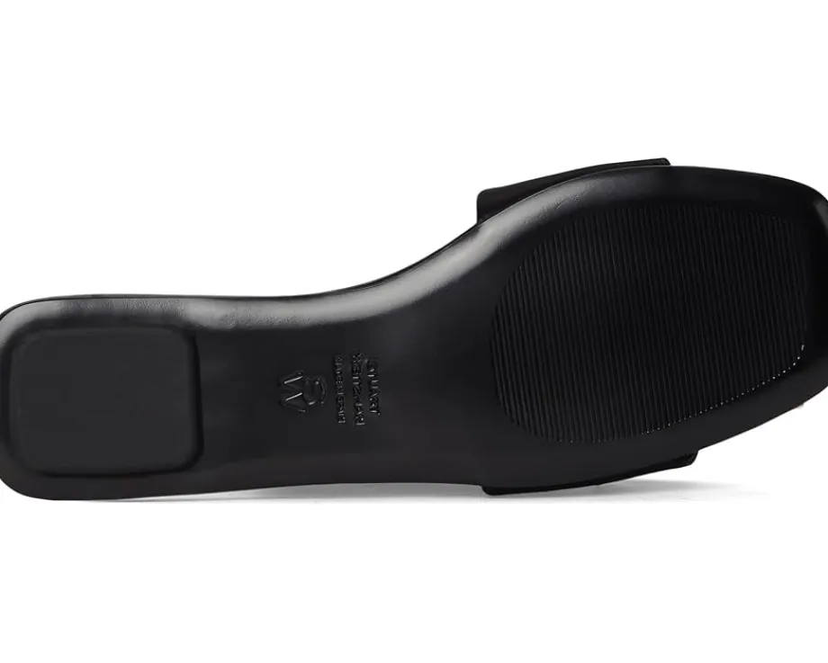 Stuart Weitzman POPPY SLIDE Black/Silver Shade/Gray New