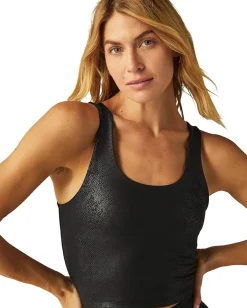 Beyond Yoga Powershine Sport+street Cropped Tank Viper Black Sale