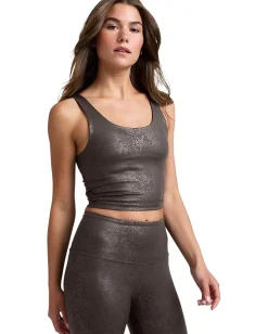 Beyond Yoga Powershine Sport+street Cropped Tank Viper Espresso Hot