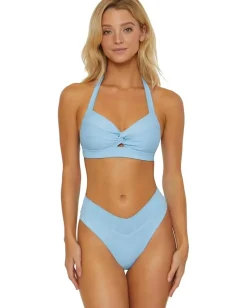 BECCA Prima Textured Harlow Twist Halter Ice Blue Discount