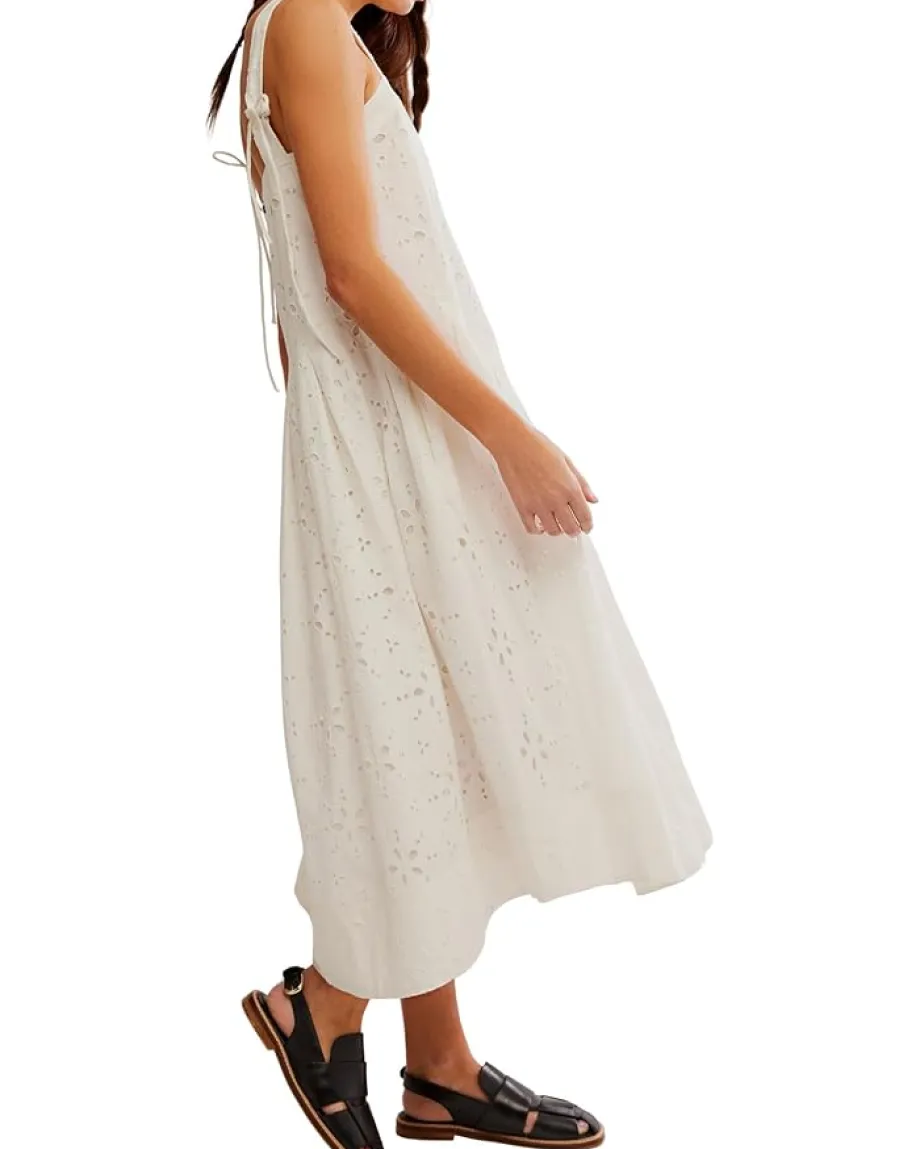 Free People Primavera Eyelet Midi White
