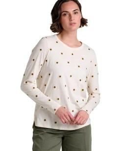 Women Toad&Co Primo Long Sleeve Crew Embroidered