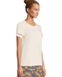 Women Toad&Co Primo Short Sleeve Crew Embroidered