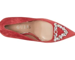 GUESS Prinsen Red Suede Clearance
