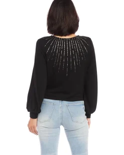 Women Karen Kane Printed Drape Front Top