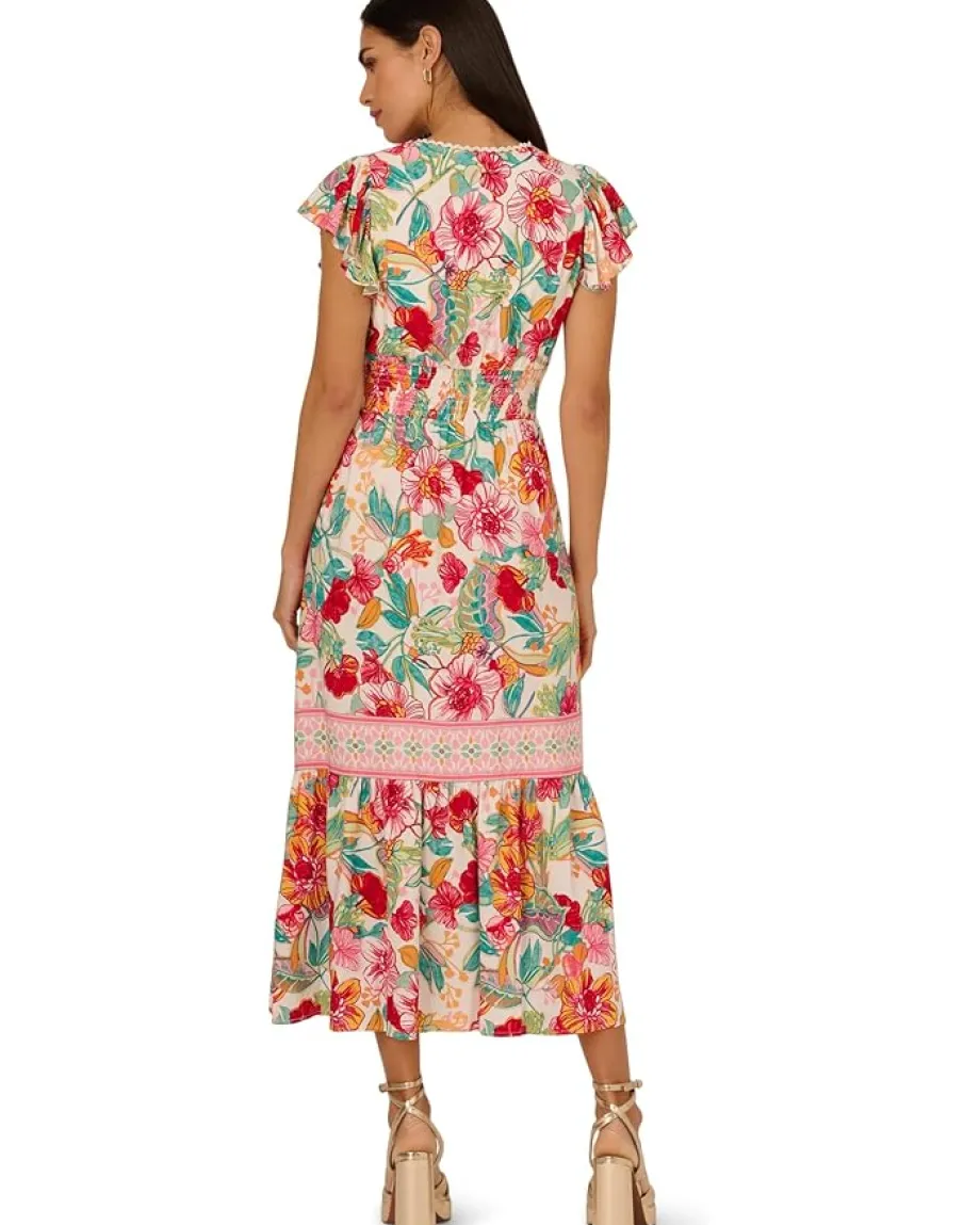 Women Adrianna Papell Printed Midi Dress