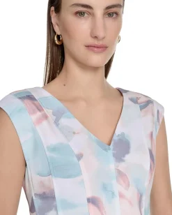 Calvin Klein Printed Seamed Aline Seaspy Mult Sale